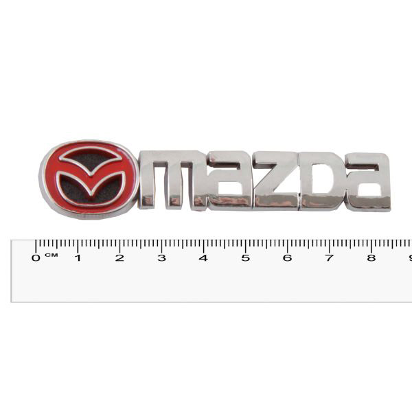 Шильдик металлопластик SW "MAZDA" + эмблема 85*20мм (скотч)