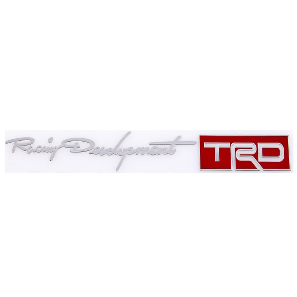 Шильдик металлопластик SW "RACING DEVELOPMENT TRD 1" Красный 150*20мм (наклейка)