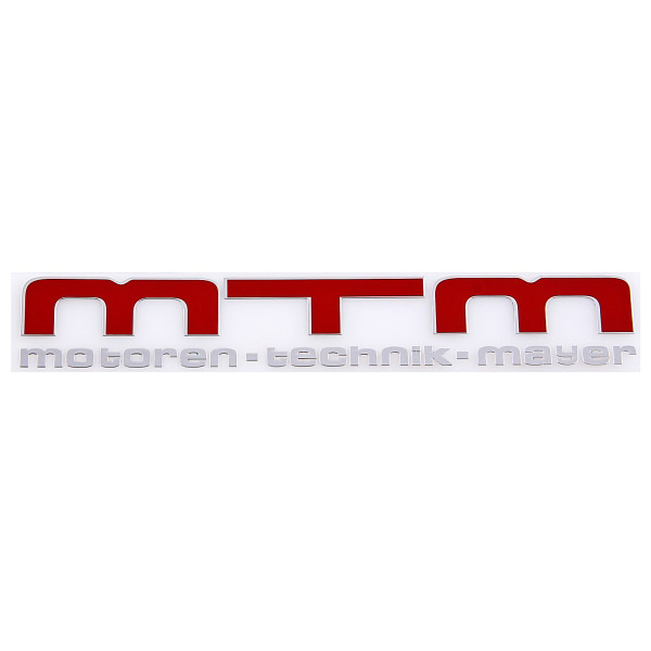 Шильдик металлопластик SW "MTM" Красный 150*23мм (наклейка)