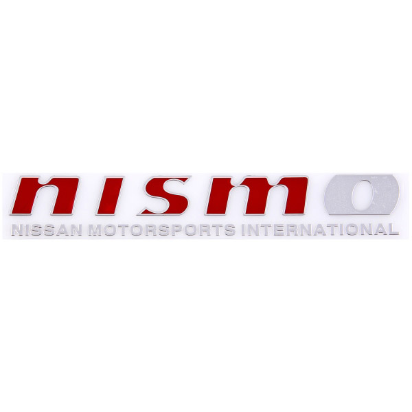 Шильдик металлопластик SW "NISMO" Красный 150*25мм (наклейка)