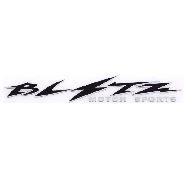 Шильдик металлопластик SW "BLITZ" Черный 150*20мм (наклейка)