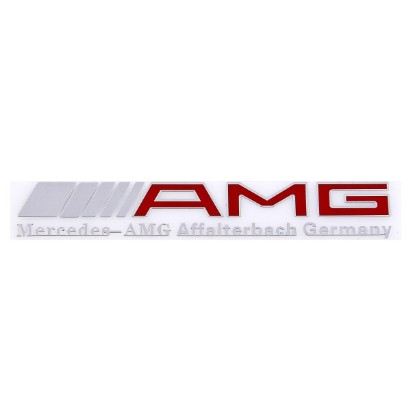 Шильдик металлопластик SW "AMG" Красный 150*25мм (наклейка)