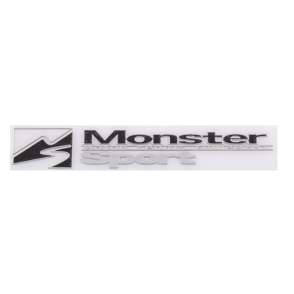 Шильдик металлопластик SW "MONSTER SPORT" Черный 150*25мм (наклейка)