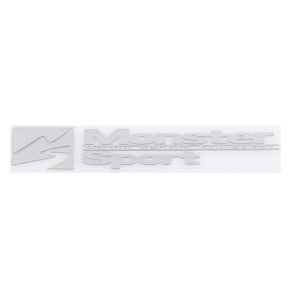 Шильдик металлопластик SW "MONSTER SPORT" Серый 150*25мм (наклейка)