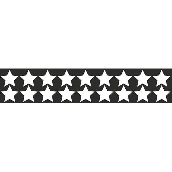 Наклейка БЛИКЕР термо плоттер Звездочки светоотр.(50х250) цвет серебро (упак 1шт) SKYWAY