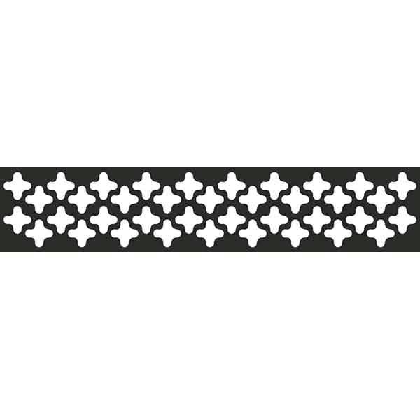 НАБОР НАКЛЕЕК Узор №1  светоотр.плоттер (50х250) цвет серебро (упак 1шт) SKYWAY
