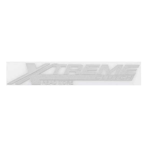 Шильдик металлопластик SW "X-TREME CLUTCH" Серый 150*25мм (наклейка)