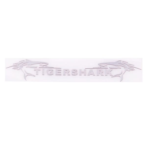 Шильдик металлопластик SW "TIGER SHARK" Серый 150*20мм (наклейка)