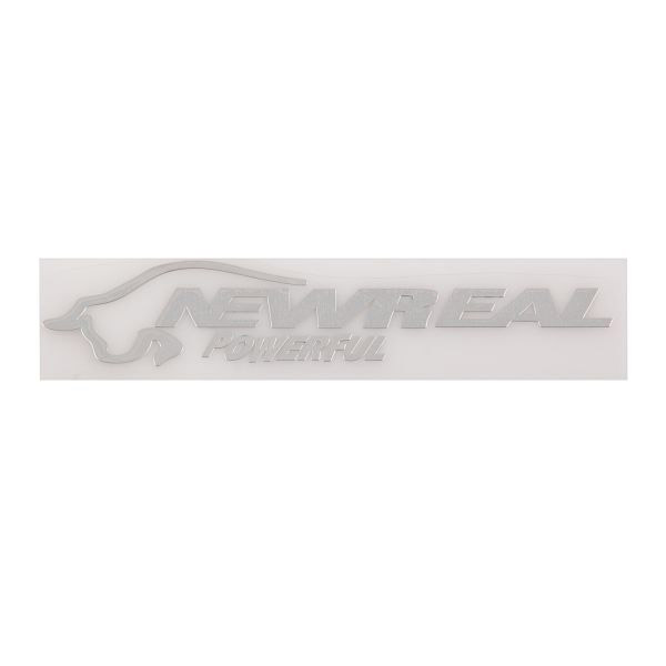 Шильдик металлопластик SW "NEW REAL" Серый 135*25мм (наклейка)