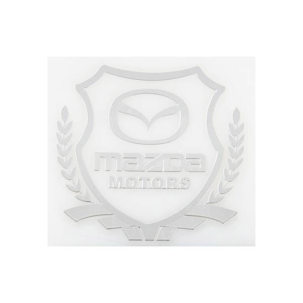 Шильдик металлопластик SW "MAZDA MOTORS" 50*55мм (наклейка)