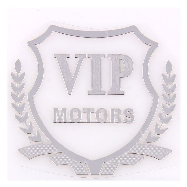 Шильдик металлопластик SW "VIP MOTORS" 50*55мм (наклейка)