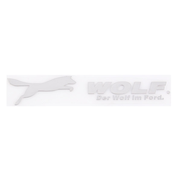 Шильдик металлопластик SW "WOLF" Серый 150*20мм (наклейка)