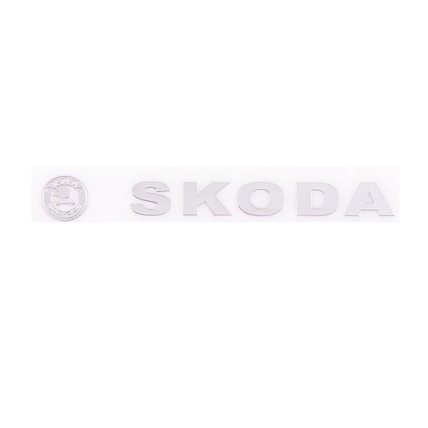 Шильдик металлопластик SW "SKODA" 150*15мм (наклейка)
