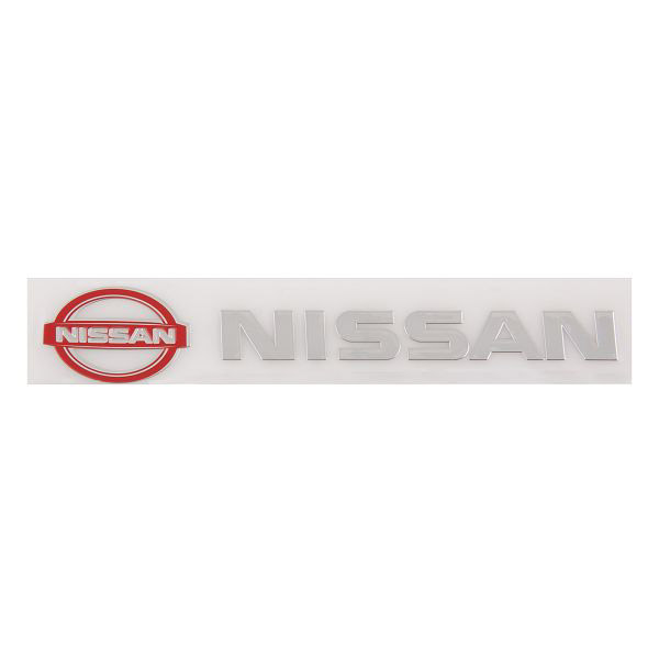 Шильдик металлопластик SW "NISSAN" Красный 150*26мм (наклейка)