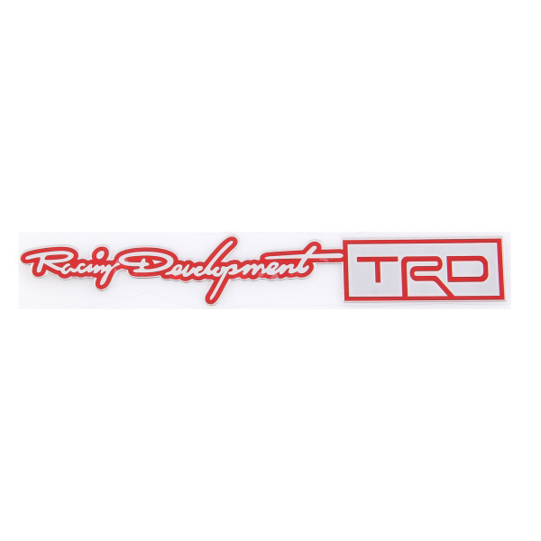 Шильдик металлопластик SW "RACING DEVELOPMENT TRD 2" Красный 140*20мм (наклейка)