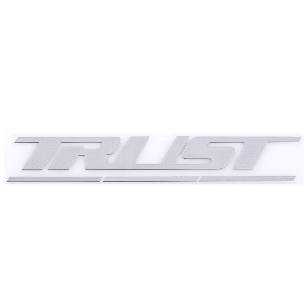 Шильдик металлопластик SW "TRUST" Серый 145*25мм (наклейка)