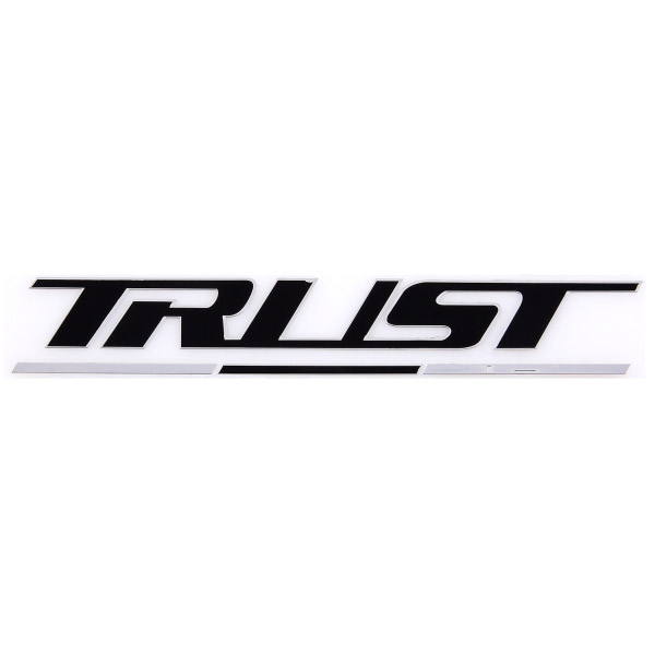Шильдик металлопластик SW "TRUST" Черный 145*25мм (наклейка)
