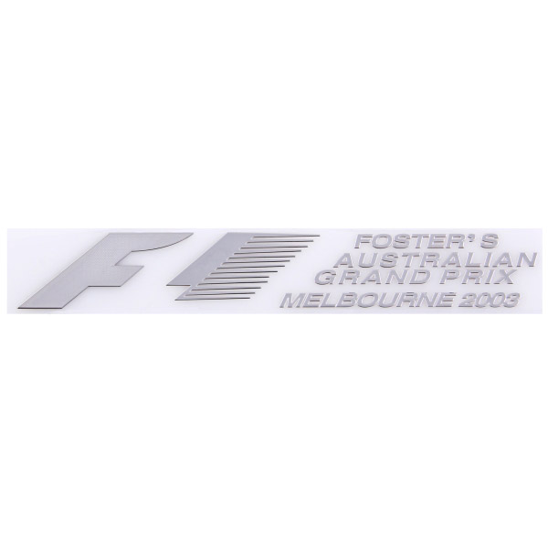 Шильдик металлопластик SW "F1" Серый 150*20мм (наклейка)
