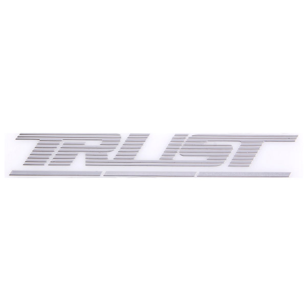 Шильдик металлопластик SW "TRUST 1" Серый 145*25мм (наклейка)