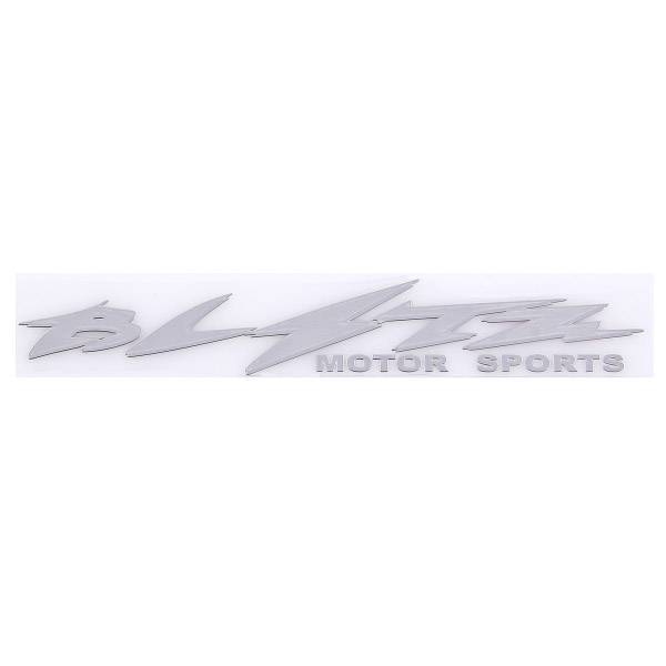 Шильдик металлопластик SW "BLITZ Motor Sports" Серый 150*20мм (наклейка)