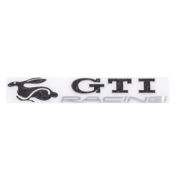 Шильдик металлопластик SW "GTI RACING" Черный 140*20мм (наклейка)