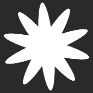 Наклейка БЛИКЕР термо плоттер Цветочек светоотр (50х50) цвет серебро (упак 1шт) SKYWAY