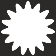 Наклейка БЛИКЕР термо плоттер Солнышко светоотр (50х50) цвет серебро (упак 1шт) SKYWAY