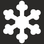Наклейка БЛИКЕР термо плоттер Снежинка светоотр (50х50) цвет серебро (упак 1шт) SKYWAY