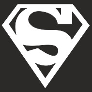 Наклейка БЛИКЕР термо плоттер Знак супермен (50х50) цвет серебро (упак 1шт) SKYWAY