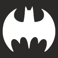 Наклейка БЛИКЕР термо плоттер Знак Бетмена (50х50) цвет серебро (упак 1шт) SKYWAY