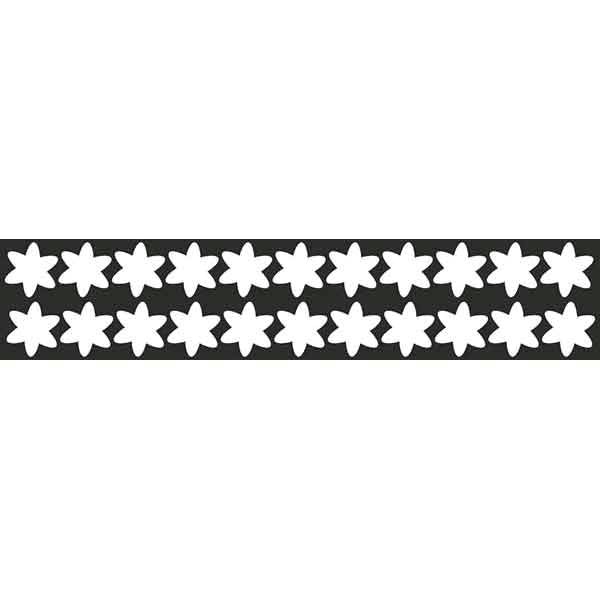 Наклейка БЛИКЕР термо плоттер Цветочки светоотр (50х250) цвет серебро (упак 1шт) SKYWAY