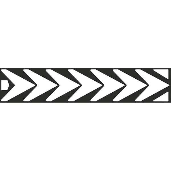 Наклейка БЛИКЕР термо плоттер Стрелки светоотр (50х250) цвет серебро (упак 1шт) SKYWAY