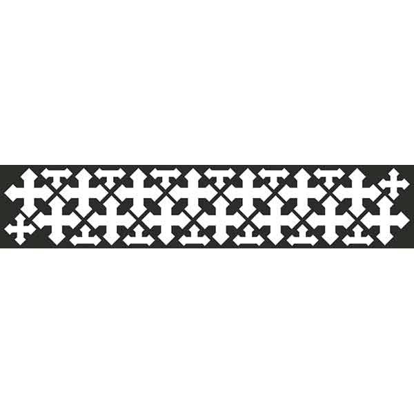 Наклейка БЛИКЕР термо плоттер Кресты светоотр.(50х250) цвет серебро (упак 1шт) SKYWAY