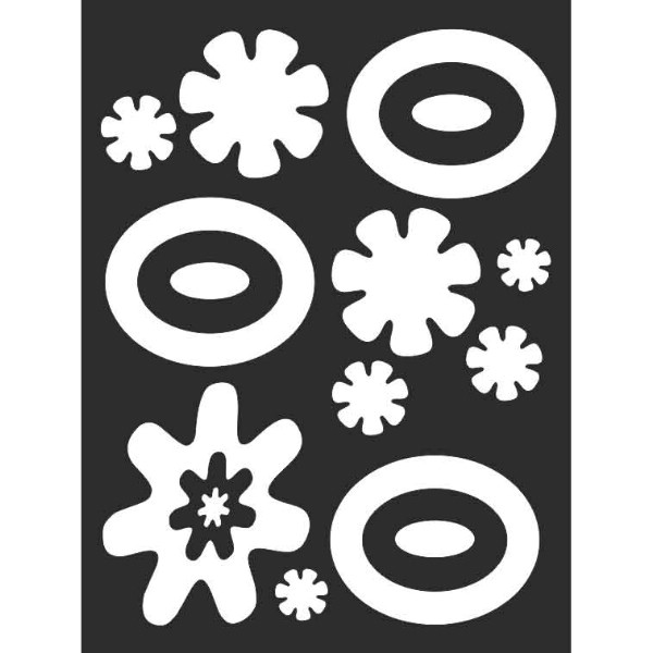 Наклейка БЛИКЕР термо плоттер Кляксы светоотр.(150х200) цвет серебро (упак 1шт) SKYWAY