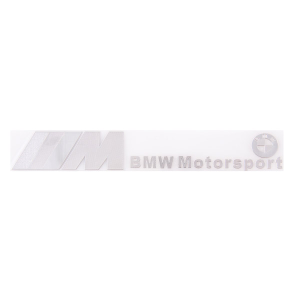 Шильдик металлопластик SW "BWM Motors Sport" Серый 145*25мм (наклейка)
