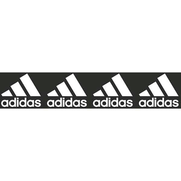 Наклейка БЛИКЕР термо плоттер Adidas Originals (50х250) цвет серебро (упак 1шт) SKYWAY