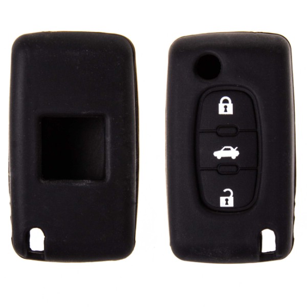 Чехол на ключ автомобильный SKYWAY силиконовый для CITROEN(3 кнопки)