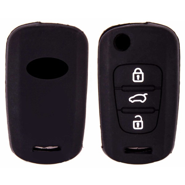 Чехол на ключ автомобильный SKYWAY силиконовый для KIA(3 кнопки)