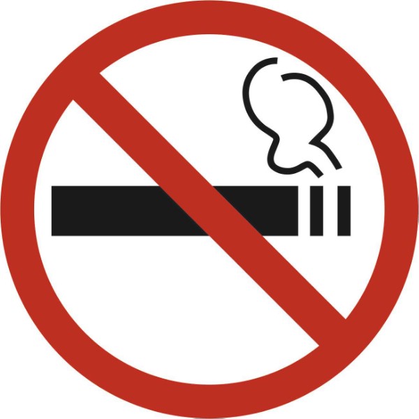 Наклейка КУРЕНИЕ круглая ГОСТ "Курение запрещено" (d 110мм) (уп. 1 шт) SKYWAY