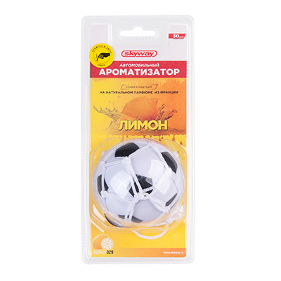 Ароматизатор-игрушка  SKYWAY Футбольный мяч Лимон