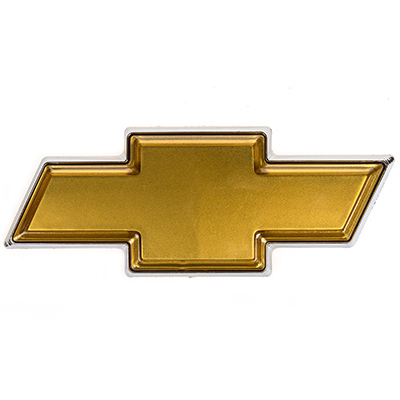 Эмблема золото SW Chevrolet средняя 155x60мм (скотч/крепеж)