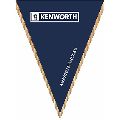 Вымпел треугольный KENWORTH фон синий (260х200) цветной  (уп.1шт) SKYWAY