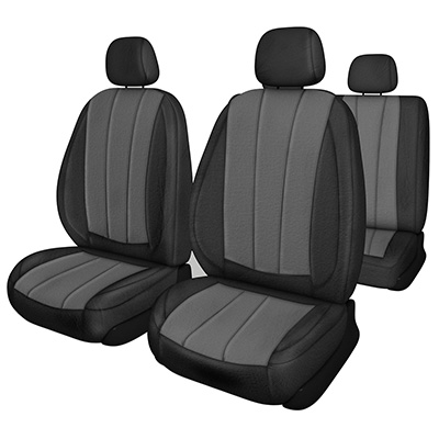 Чехлы сиденья CHEVROLET NIVA c 2002-2014 SUV Жаккард 12 предметов SKYWAY NEXT Черный/Темно-серый левый руль