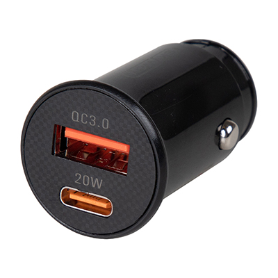 Зарядное устройство (адаптер) 12/24V 20W USB (QC 3.0) Type-C (PD) SKYWAY черный