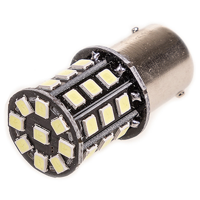 Автолампа диод S25 (P21W) 12V 33 SMD диода 1-конт BA15s Белая SKYWAY (в компл. 2 шт.)