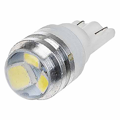 Автолампа диод T10 (W5W) 12V 3 SMD диода 1-конт Белая SKYWAY (в компл. 2 шт.)