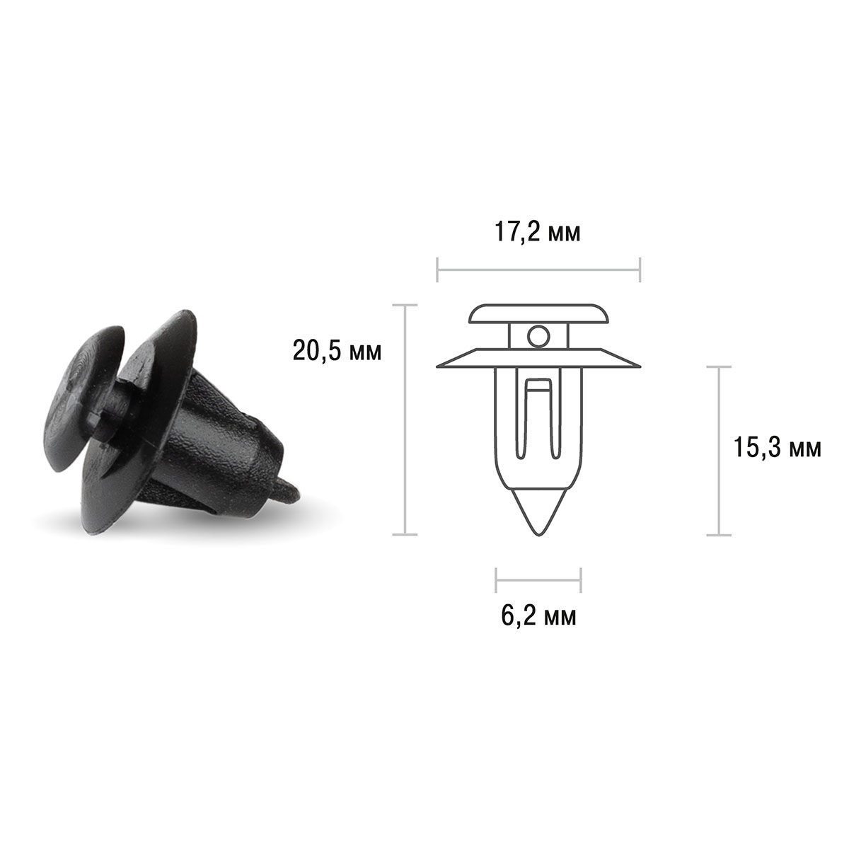 Клипса SKYWAY LEXUS GX470 TOYOTA LAND CRUISER PRADO 059 min25 (OEM:75493-60020, KJ-2228)