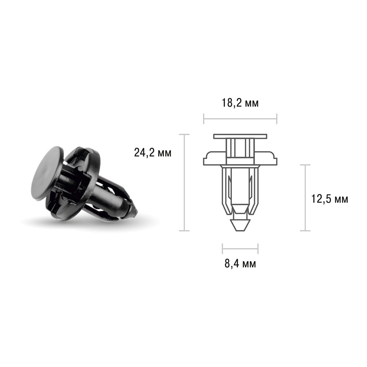 Клипса SKYWAY SUBARU IMPREZA/LEGACY/FORESTER/IMPREZA 105 min25 (OEM: 909140007, KJ-1574)